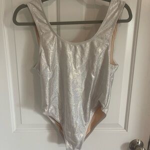 Silver glitter swimsuit